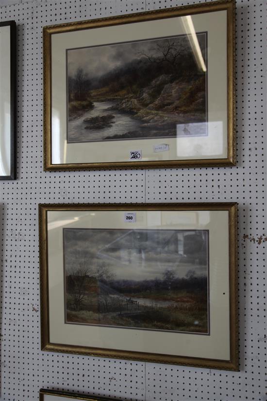 Pair watercolours - Lockley